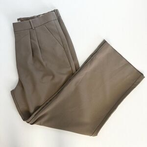 Abercrombie Fitch Womens Ultra High Rise Pants Wide Leg Beige Sz 33 New Trouser